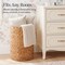 Best Choice Products Scalloped Large Round Laundry Hamper, Handwoven Laundry Basket & Organizer